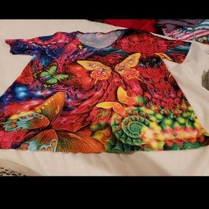 Vibrant Butterfly XX Large Top